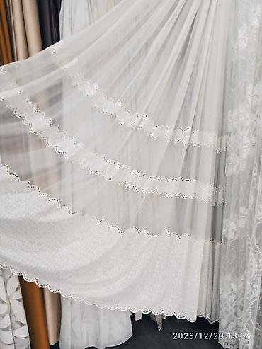 Тюли: Воздушная тюль с вышивкой «перья» - Полупрозрачная тюль в — 5