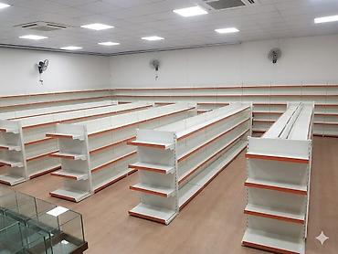 raf par ütüsü: Mağaza/market üçün metal ticarət rəfləri - Tip: Gondola orta rəflər — 2