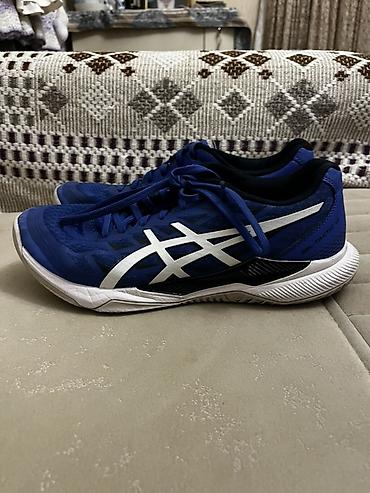 Мужская обувь: ASICS Gel-Tactic12 voleyball ayaqqabısı - Rəng: Kobalt mavi, ağ loqo — 5