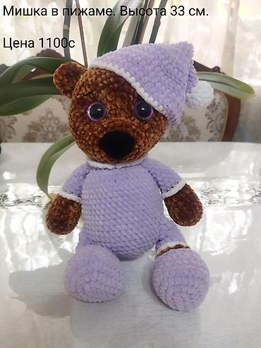 Игрушки: Вязаные игрушки ручной работы: - Медвежонок из мягкой плюшевой пряжи — 7
