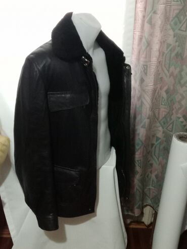 кожаная куртка: Куртка 5XL (EU 50), цвет - Черный