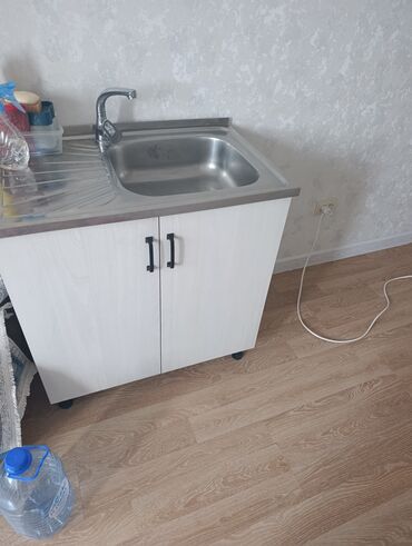 шкаф офисный бу: Ашкана үчүн шкаф, Колдонулган, Полго орнотулма, Жуугучу менен, МДФ