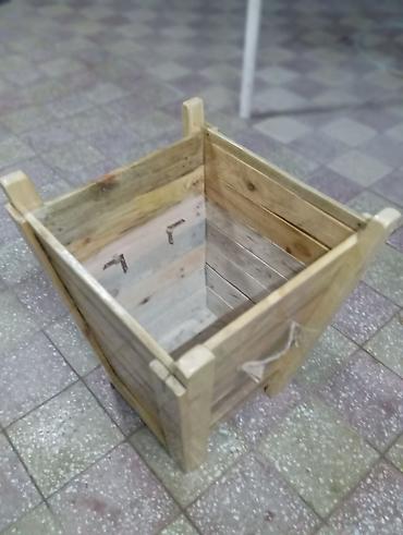 Bitkilər üçün dibçəklər: Ağacdan hazırlanmış dekorativ bitki qabı / bardaq tipli planter. - — 3