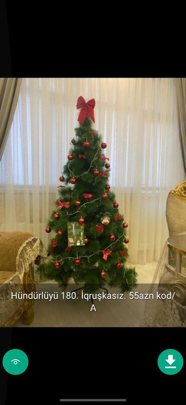 Yeni il ağacları: Yolkalar şaxda baba sekillerde qiymət məlumat qeyd olunub unvan Gence -da lalafo.az — 27 Yeni il ağacları: Yolkalar şaxda baba sekillerde qiymət məlumat qeyd olunub unvan Gence — 27