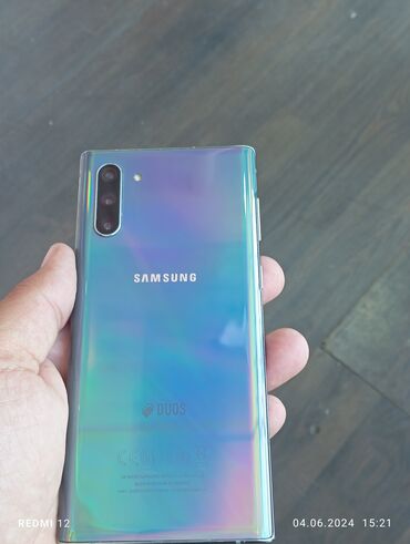 samsung galaxy note 10 qiymeti: Samsung Note 10, 256 GB, rəng - Mavi, Sensor, Barmaq izi, İki sim kartlı