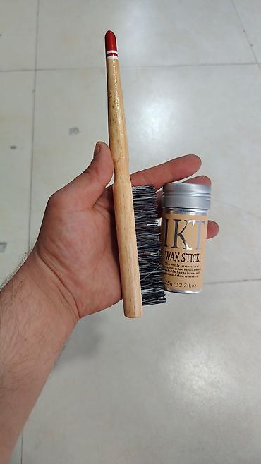 aksesuarlar: Saç üçün mum stik və fırça dəsti. Dəstə 75 qramlıq “IKT Wax Stick” — 1