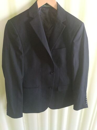 полосатый пиджак мужской: Костюм 4XL (EU 48), цвет - Черный