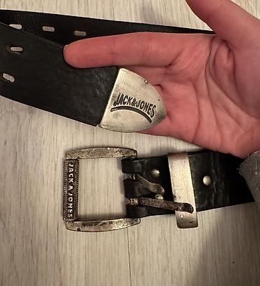 muski kaiševi: Kais Jack&Jones od prave koze,debeo neprobojan,duzina 95 cm sirina — 3