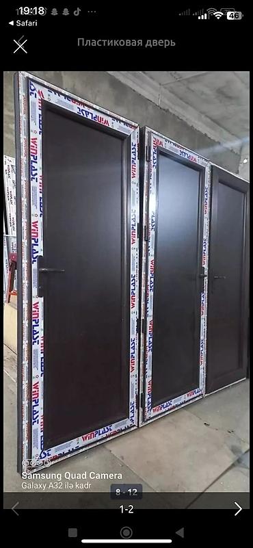 Plastik qapılar: PVC qapı və pəncərələr - Material: PVC profil (üzərində qoruyucu — 10