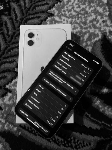 ноутбук 10000: IPhone 11, 128 ГБ, Белый, Коробка, 100 %