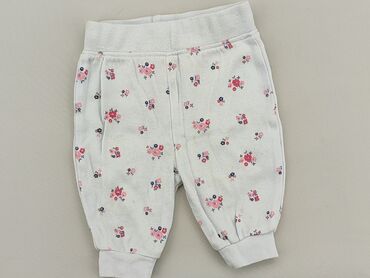 legginsy bawełniane w kwiaty: Spodnie dresowe, Wcześniak, stan - Dobry