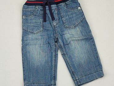 pull and bear jeansy z dziurami: Spodnie jeansowe, Mothercare, 9-12 m, stan - Dobry