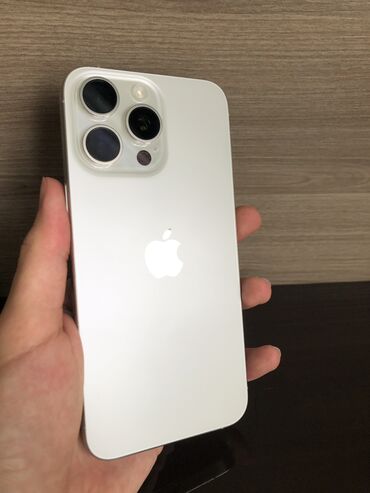 Apple iPhone: IPhone 15 Pro Max, 256 GB, Ağ, Zəmanət, Face ID