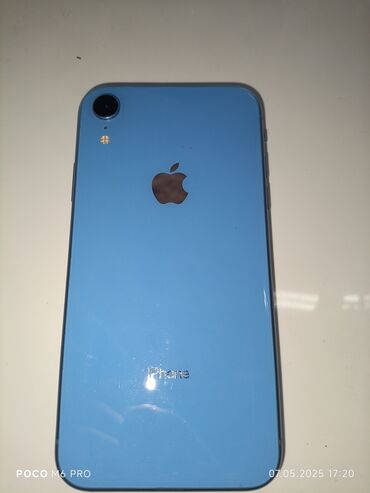 Apple iPhone: IPhone Xr, Б/у, 64 ГБ, Голубой, Чехол, 85 %