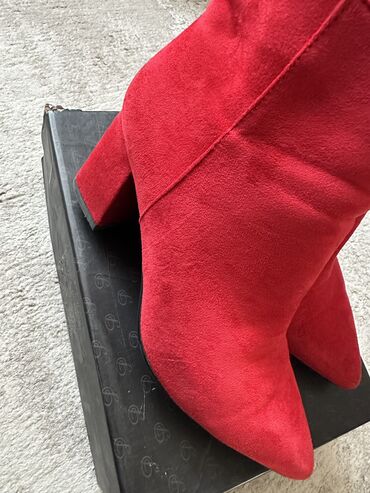 обувь женская 37: Сапоги, Размер: 37, цвет - Красный