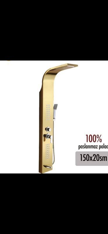 Duş başlıqları: Duş Paneli – 100% paslanmaz polad, 150x20 sm Məhsulun xüsusiyyətləri — 1
