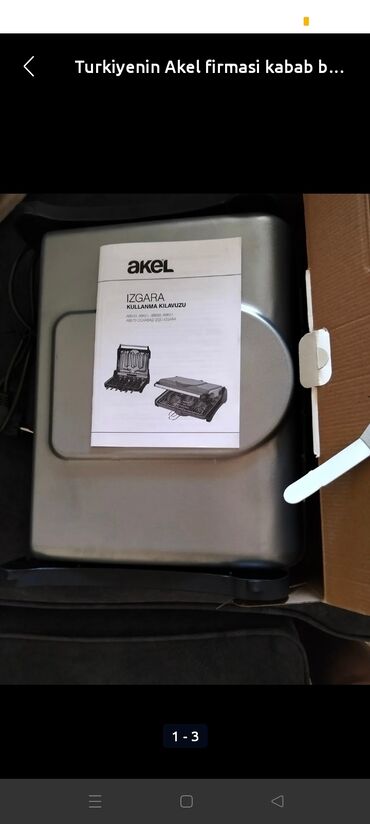 Baklar və çənlər: Turkiyenin Akel firmasi kabab bisiren manqal 1200 watt gucunde