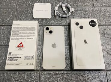 ayfon telfonu: IPhone 13, 128 GB, Ağ, Zəmanət, Kredit, Face ID
