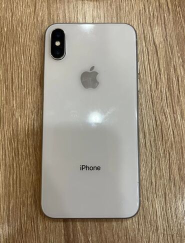 Apple iPhone: IPhone X, 64 GB, White Titanium, Simsiz şarj, Face ID