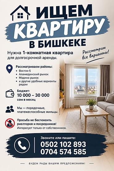 1: Ищем 1‑комнатную квартиру в Бишкеке для долгосрочной аренды — 1
