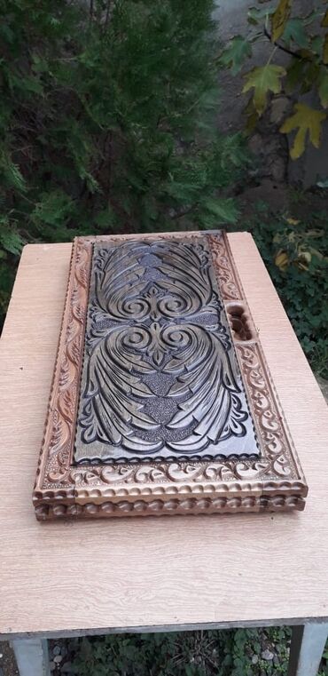 Nərdlər: Taxta nəqşli nərd taxtası - Material: taxta və qoz agaci (əl oyma -da lalafo.az — 3 Nərdlər: Taxta nəqşli nərd taxtası - Material: taxta və qoz agaci (əl oyma — 3