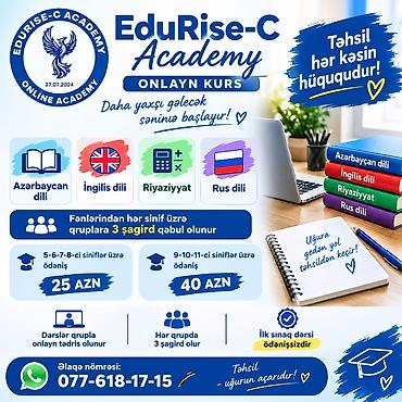 EduRise-C Acdemy onlyn kursda Yeni tədris ili yeni fürsətlər