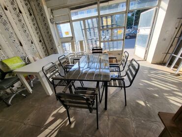 Bağ, çöl masa və oturacaq dəstləri: Yeni, Dördbucaq masa, 4 stul, Açılmayan, Stullar ilə, Taxta, Azərbaycan — 8