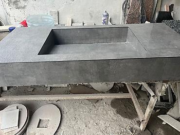 Çanaqlar, tülpanlar: Mərmər hamam lavabosu və üstü – birblok monolit dizayn Məhsul — 23