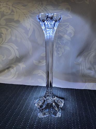Sveće i svećnjaci: Nov nemacki kristal svecnjak cvet iz 80ih.god. Svecnja nemacki,pun — 2