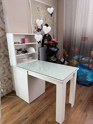 dırnag stolu: Düz masa, Siyirməli, Polkalı, Şüşə — 5