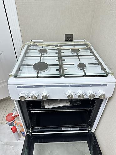 16 max: Газовая печь, Б/у, Напольная, цвет - Белый, Полная оплата — 2