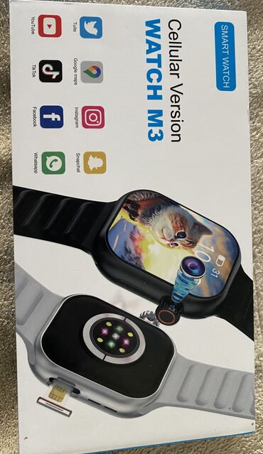 sensor saatlar: Yeni, Smart saat, Sim kart, rəng - Qara