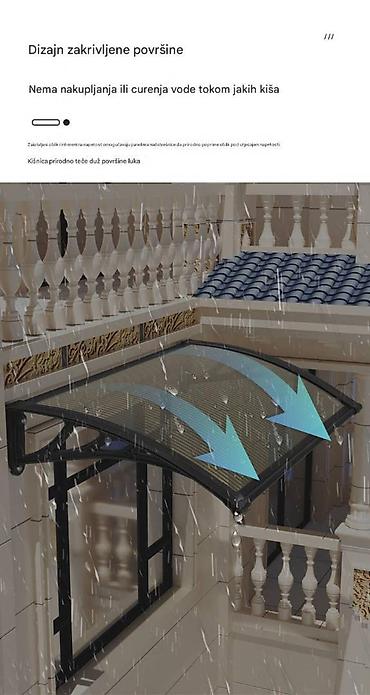Suncobrani, tende i paviljoni: Nadstrešnica za ulaz/balkon – polikarbonatna, modularna - Dimenzije — 3