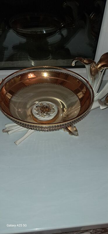 Boşqablar: Boşqablar, 4 ədədli dəst, rəng - Qızılı, İtaliya — 3