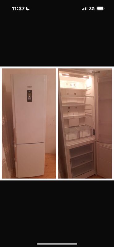 2 əl soyuducular: Б/у 2 двери Hotpoint Ariston Холодильник Продажа, цвет - Белый