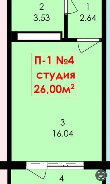 Продажа домов: 1 комната, 26 м², Элитка, 1 этаж, ПСО (под самоотделку)