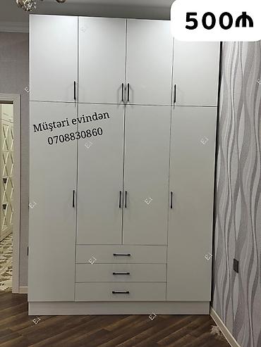 Ağ rəngli, müasir dizaynlı qarderob şkaf - Divarboyu, çoxgözlü lalafo.az -da Ağ rəngli, müasir dizaynlı qarderob şkaf - Divarboyu, çoxgözlü