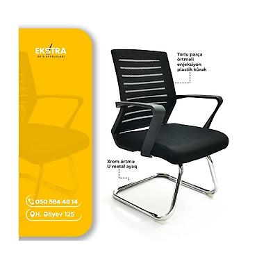Ofis mebeli: Yeni, Təkərli, Qolları tənzimlənmir, Parça — 5