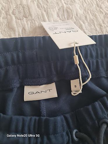 Брюки: Спортивные штаны GANT Mixed Fabric Sweatpants, размер S - Модель — 5