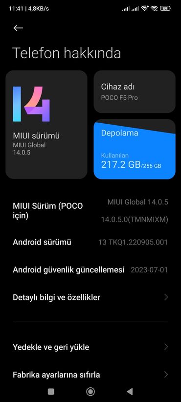 poco f5 irşad: Poco F5 Pro, 256 GB, rəng - Boz, Zəmanət, Sensor, Barmaq izi