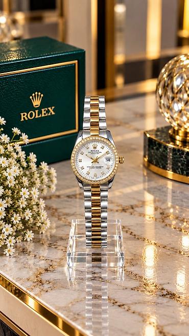 analoq saat: Yeni, Qol saatı, Rolex, rəng - Qızılı — 3