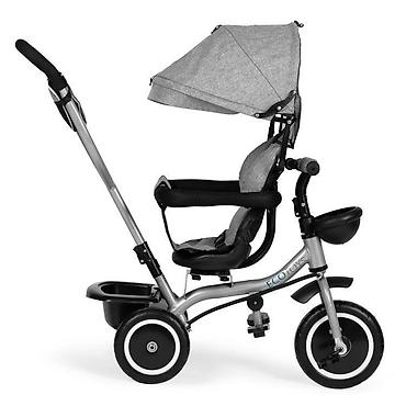 trakice za bebe: ECOTOYS 2u1 tricikl sa rotirajućim sedištem i sklopivom tendom – Gray — 3