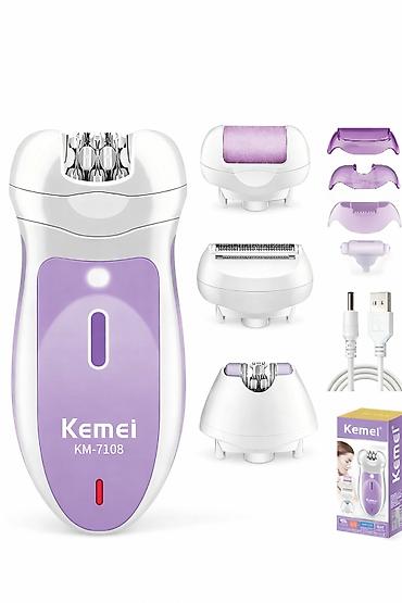 sapli epilator: №: 11402 Məhsulun adı: Epilyator Kemei KM-7108 Royal Violet Brend: No — 1