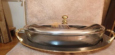 Ostalo posuđe: COIN CASA-STAKLENA CINIJA SA POKLOPCEM I POSLUZAVNIKOM-MADE IN ITALY — 6