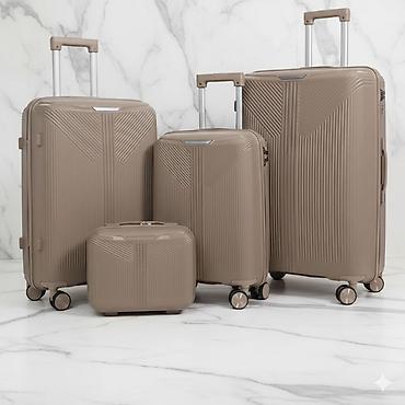 Чемоданы: Чемодан, Новый, Материал: Полиэстер, Большой (более 70 л), На колесах — 5