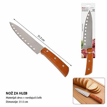 KMT Style gel nalepnice nož za meso – drvena drška, SKU 5403742 Opis