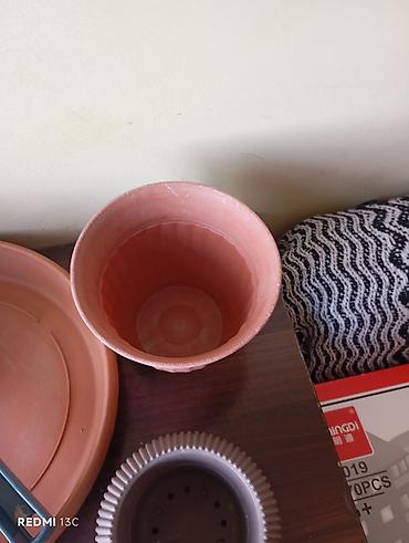 dibcəklər: Plastik dekorativ güldan (kvadrat formalı) - Material: yüngül və — 4