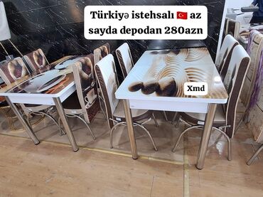 Masa və oturacaq dəstləri: Mətbəx üçün, Yeni, Açılan, Dördbucaq masa, 4 stul