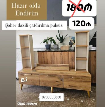TV altlığı: *TV stend 120 AZN 💥Hazır əldə💥 Endirim* ✔️ Sadəcə şəkildəki rəng ✔️