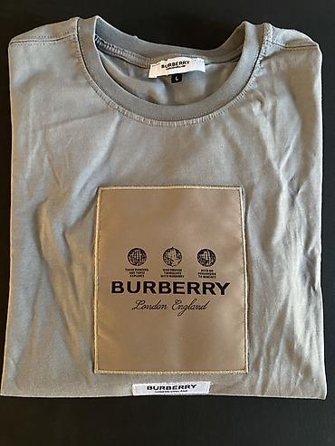 tamnoplava: Burberry muška majica kratkih rukava, veličina L. - Boja: svetlosiva — 1